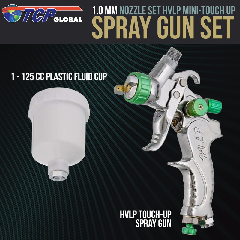 TCP Global Automotive Paint Gun Auto Car HVLP Mini Spray