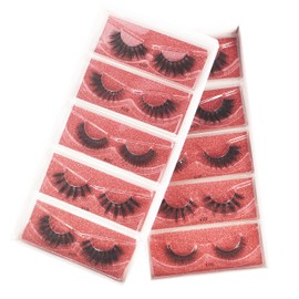 Vayator 10 Pairs Wholesale Natural Mink Eyelashes 3D Mink Lashes Long Thick False Eyelashes High Volume Eye lashes Hand made Makeup Eyelash Soft (ZH-#100-#109)