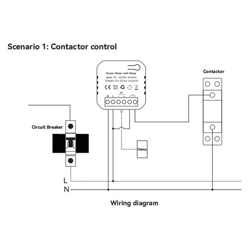 WiFi Smart Energy Meter for Tuya Consumption Monitor Single Phase