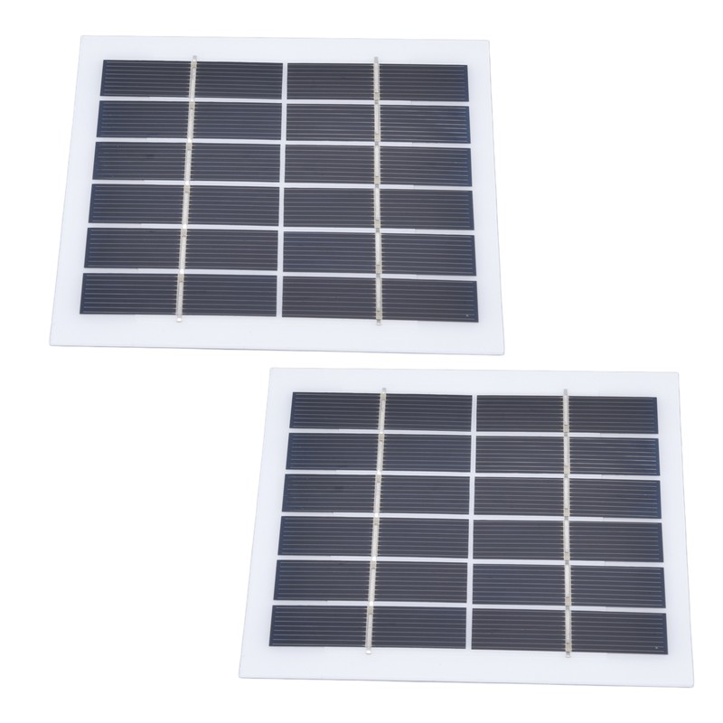 2 Pcs Portable Solar Panel 2W 6V Mini Solar Cells