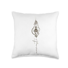 Spiritualität Bilder spirituelle Sprüche Geschenke Meditierender Buddha Namasté Buddhist Buddhismus Meditieren Throw Pillow, 16x16, Multicolor