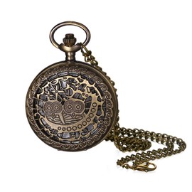 Avaner Women's Vintage Pocket Watches: Hollow Engraving Owl Pattern Analog Quartz Necklace Watches Pendant with Chain