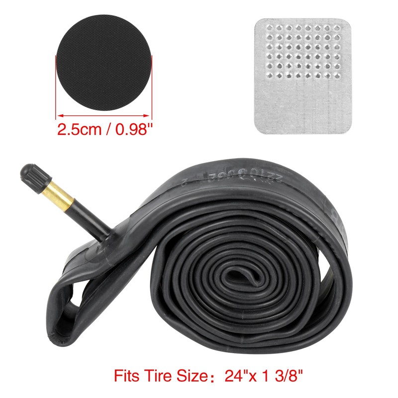 X AUTOHAUX Bike Inner Tube 24x1 3/8 Valve 2 Pcs