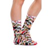Tipsy Elves Red Meowy Catmus Socks for Women OSFA