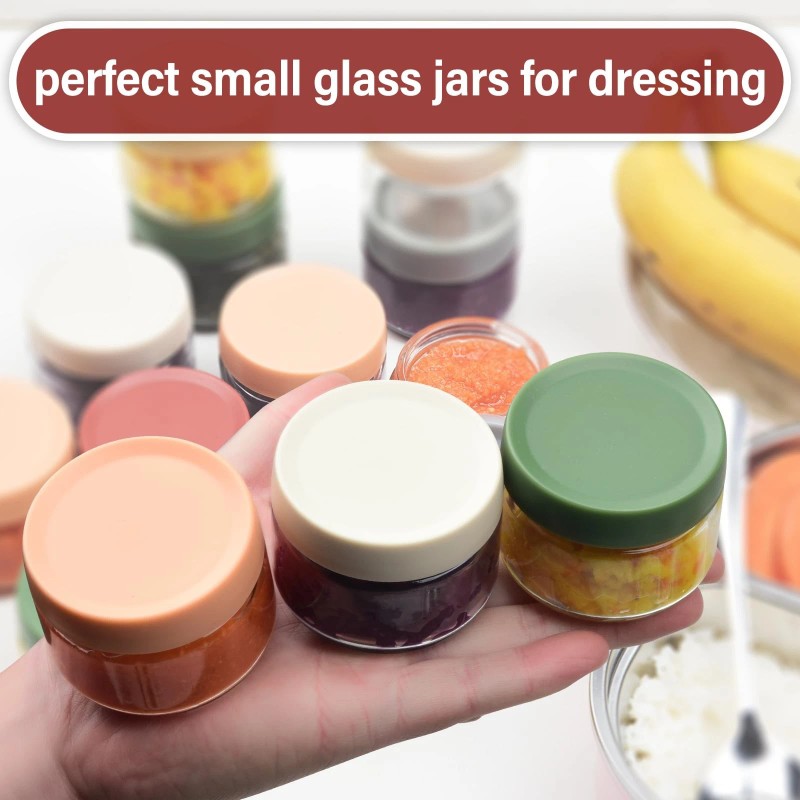 Eonjoe 2 oz Glass Dressing Containers To Go Sauce Cups
