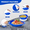 Spill Proof Scoop Plate and Bowl with Non-Skid Suction Base,