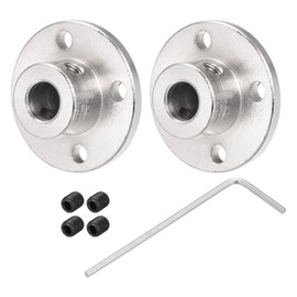 MECCANIXITY 2pcs 8mm Flange Coupling Connector, Shaft Axis Fittings for DIY RC Model Motors, with 4pcs Fastening Screw 1pcs M4 Hex Wrench