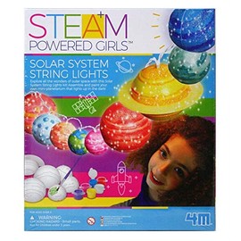 4M Toysmith, STEAM Powered Girls Solar System String Lights, Mini-Planetarium DIY Stem Toy, for Girls Ages 5+