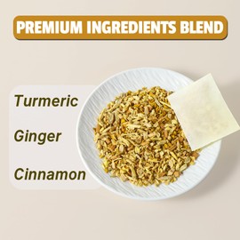 Jarteela - Turmeric Ginger Cinnamon Tea Bags - 2g x 50 Count - Premium Turmeric, Ginger, Cinnamon Herbal Tea Bags - Non-GMO - Caffeine-free - Support Overall Health