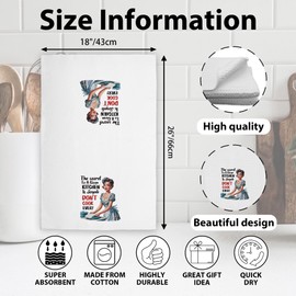 Funny Retro Kitchen Gifts for Women, Cool Sassy Mom Wife Kitchen Tea Dishcloths Towels for Christmas Birthday, Secret to a Clean Kitchen is Simple Don't Cook Ever