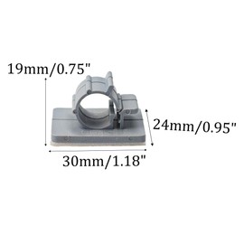 15PCS 3/8 Inch RO Tubing Holder Clips for Water Line, Self-Adhesive Cable Management Mounts for Water Filter and Under Sink Organization