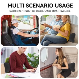 Inflatable Lumbar Pillow, Breathable Portable Ergonomic Lumbar Support Car Seat Back Support Travel Lumbar Pillow Chair Pillow Trekology Pillow Camping Pillow for Men Women