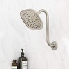 Shower Head Extension Arm with Flange,10.5 Inch High-Rise Curved S