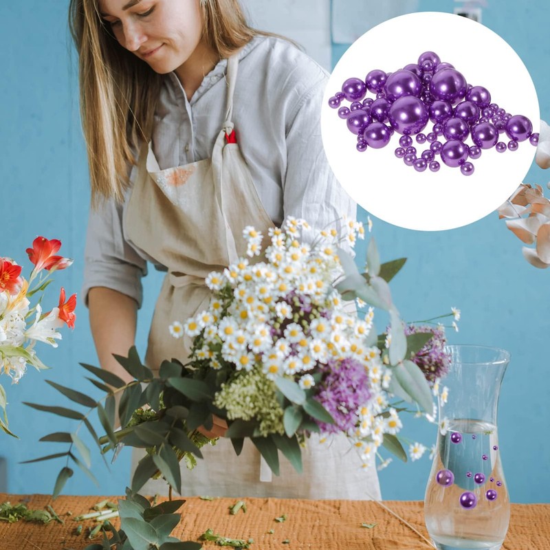 Floating Pearls for Centerpieces Vases Filler, 20/14/10mm No Hole Round