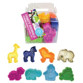 R&M International 0434 Party Animals Pastry/Cookie/Fondant Stamper Set, Assorted Designs, 8-Piece Set