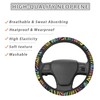 Brosoneto Rainbow Zebra Steering Wheel Cover for Women Men Car