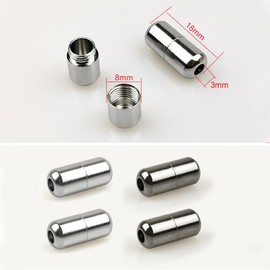 Visxcnu Pack of 24 Metal Capsules for Shoelaces, Elastic Shoelaces Closure Without Tying Metal Capsules for Shoelaces, for Children, Adults, Seniors and Marathon Runners, White