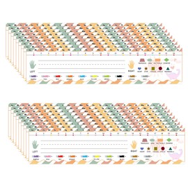 20 Pcs 3 x 13 Inch Boho Classroom Desk Name Tags Name Plates Student Tags for Classroom - Name Plates Stickers Ruler Number Multiplication Chart Desk Bulletin Board Decor