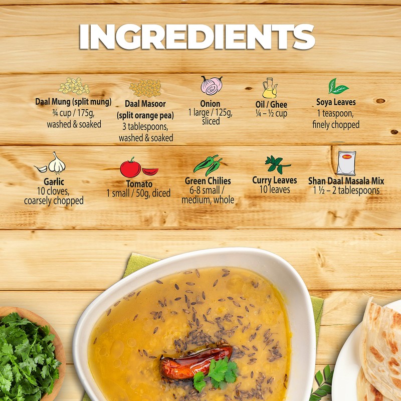 Shan Daal Recipe and Seasoning Mix 3.52 oz (100g) -