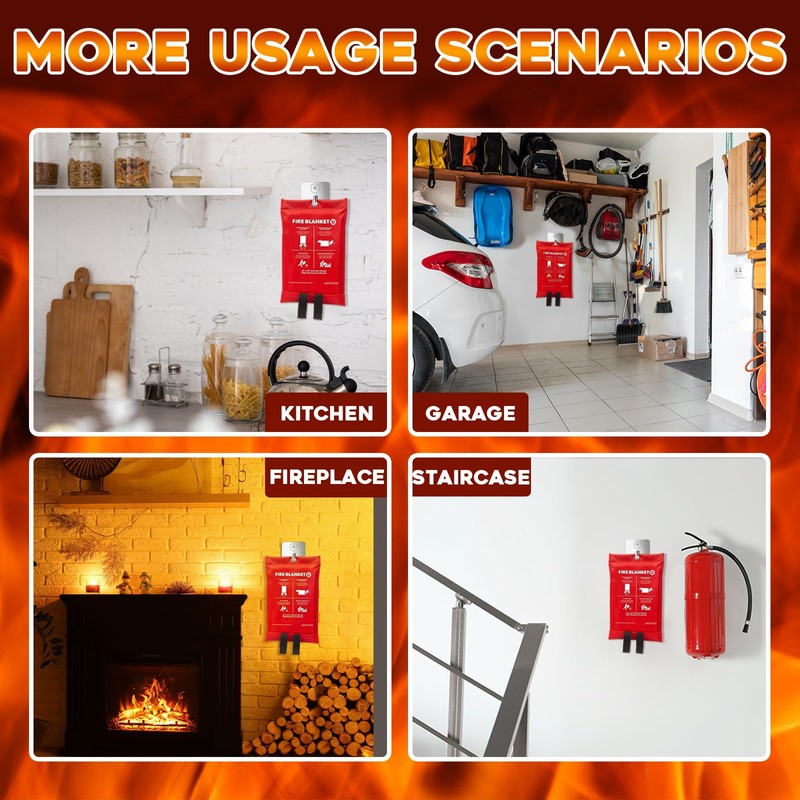 Briwooody 12 Pack Adhesive Wall Hooks for Fire Blankets, Stainless