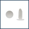 INFINAUTO 30Pcs White Plastic Rivets Splash Guard Fastener Push Type
