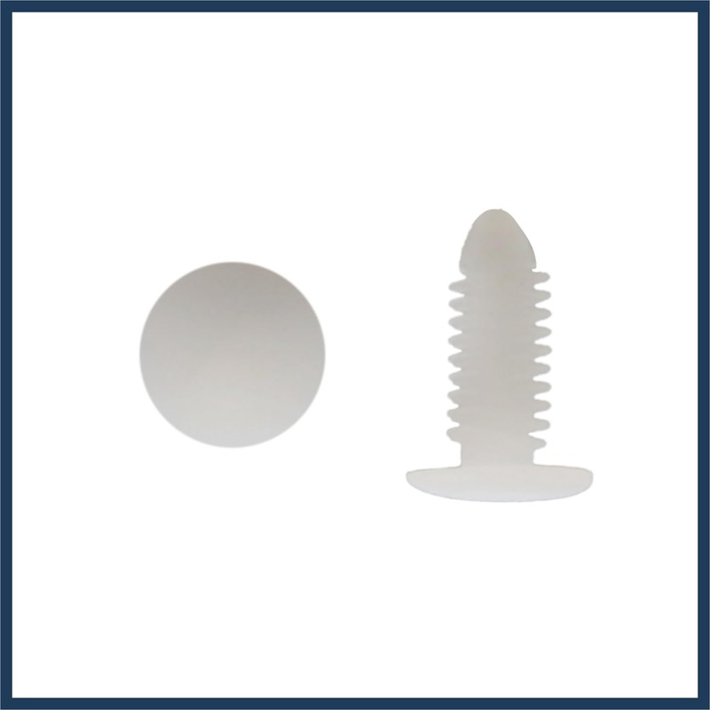 INFINAUTO 30Pcs White Plastic Rivets Splash Guard Fastener Push Type