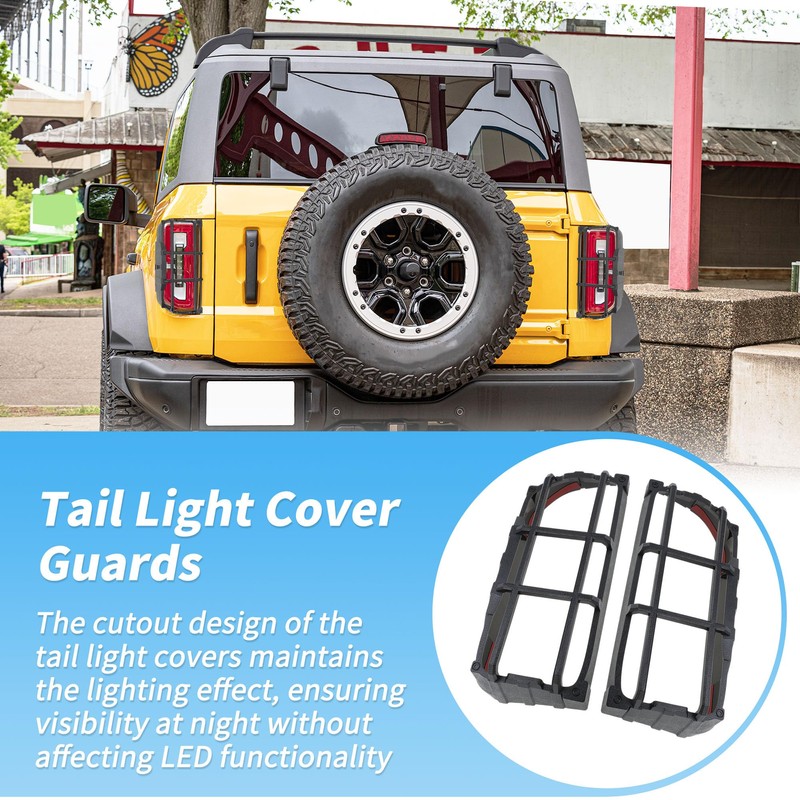 INFINAUTO 1Pair Tail Light Cover for Ford Bronco 2021-2025 Rear