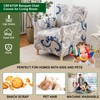 CRFATOP Stretch 1 Piece Chair Covers with Arms Printed Accent