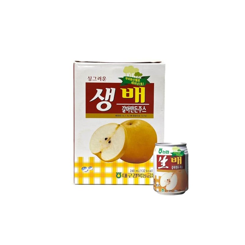 NH Korean Grated Pear Juice Can 240ml X 12 pieces/Korean