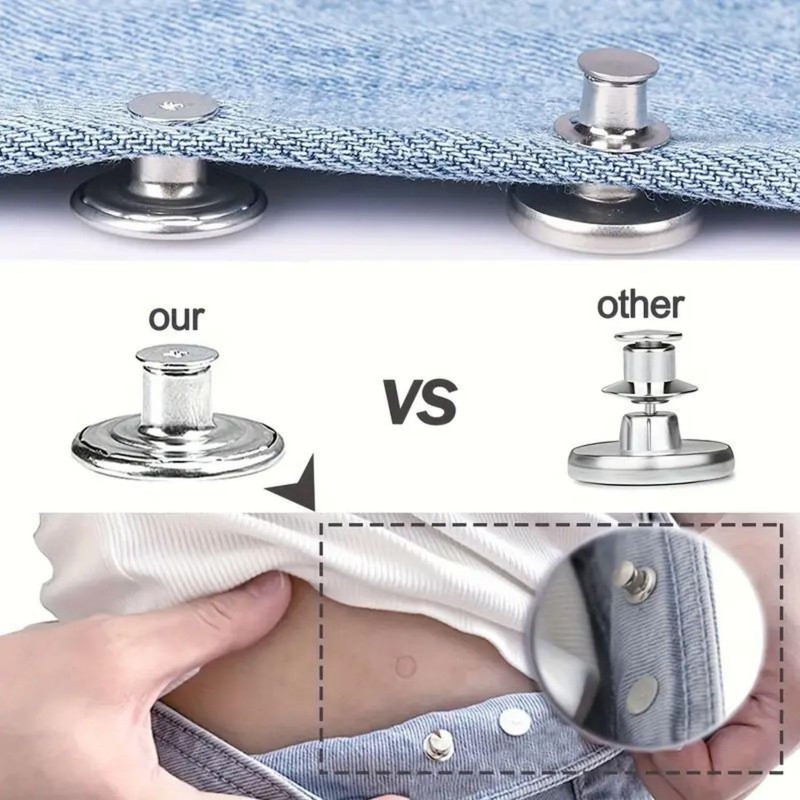 12 Pcs Jeans Buttons, 17mm Replacement Button Jeans Metal Button