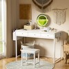 KAI-ROAD White Vanity Table with Lighted Mirror - 40“ Makeup