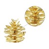 SaktopDeco 30 Counts Artificial Pine Cones Small Gold Pinecones Ornaments