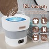 Portable Washing Machine 12L Upgraded | Foldable Mini Washer with