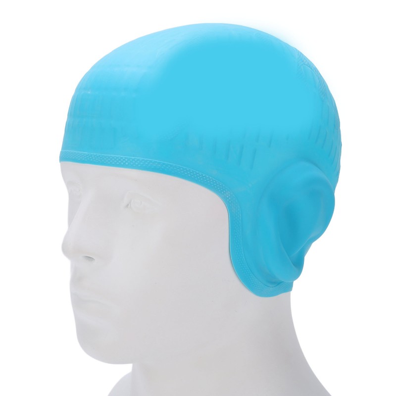 High Elasticity Children Silicone Swimming Cap 3D Ear Protection Swimming