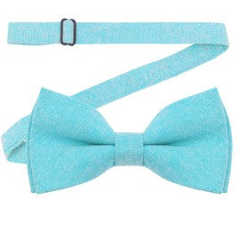 Luckyvestir Blue Bow Ties, Pre-Tied Bowties Adjustable Mens Tie for Party