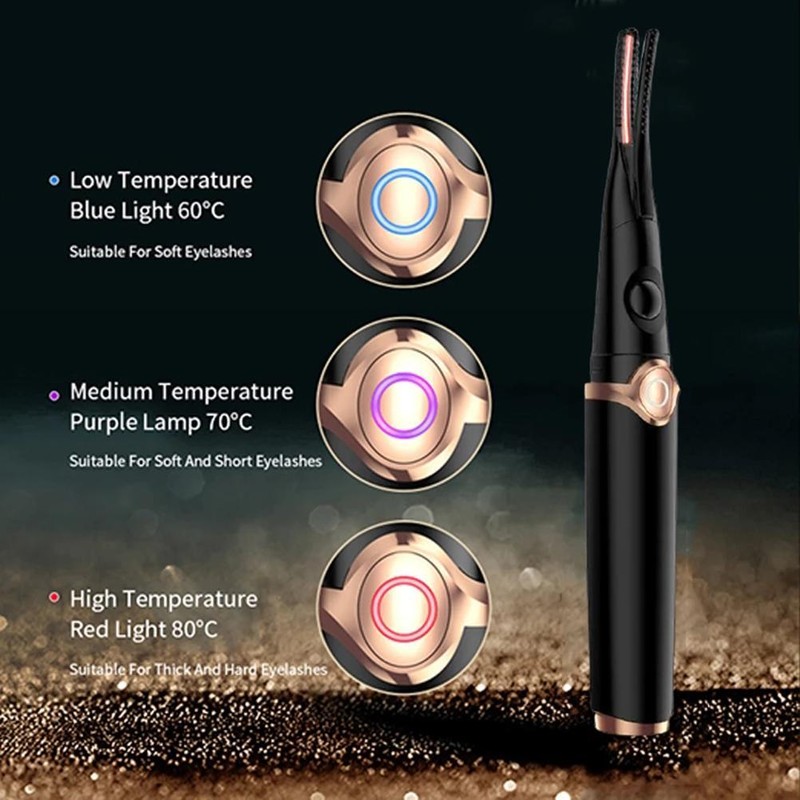 Heated Eyelash Curler Electric Eyelash Curler Professional Mini USB Rechargeable
