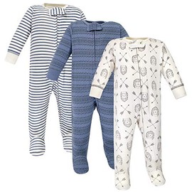 Yoga Sprout Zipper Sleep N Play, Hedgehog, 3 Pack, 3-6 Months