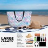 Owlfder Large Beach Bag for Women Waterproof Foldable Travel Shoulder