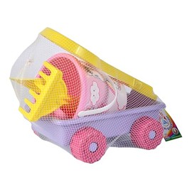 Unicorn Filled Sand Trolley Length 31 cm 6 Pieces Bucket Trolley Shovel Rake 1 x Sand Mould