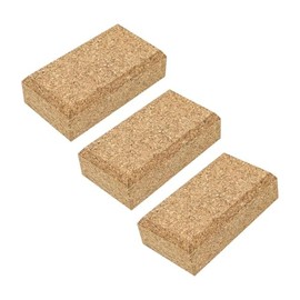 SCOTTCHEN Cork Sanding Block, Cork Punching Pad,Cork Sewing Block, 4-1/4" x 2-3/8" x 1-3/16", Hand Sanding Tool for Woodworking, Furniture Repair, Leather Craft - 3 Pack