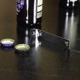 Chef Craft Select Durable Plated Iron Bottle Opener, 4 inch 2 piece set, Stainless Steel