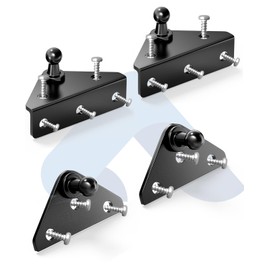 ARANA 13𝒎𝒎 Gas Struts Mounting Bracket, Ball Stud Mount Brackets for Universal Lift Supports Shocks Spring Prop Kits Hardware 4PCS with 16 Screws (Only Fits 13mm Ball Head)