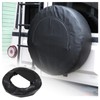 Hudiriy Car Leather Spare Tire Wheel Cover Decorative Compatible with