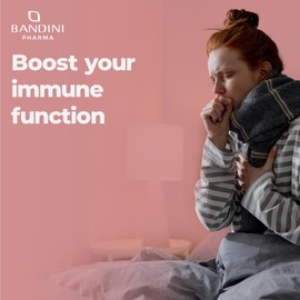 BANDINI Bandini? Lactoferrin 60 Capsules - 200mg Lactoferrine + 60mg Vitamin C per Daily dose (1 Capsule) - Improves Iron Absorption & Immune System Function - A Component in Colostrum - Vegetarian, GMO-Free