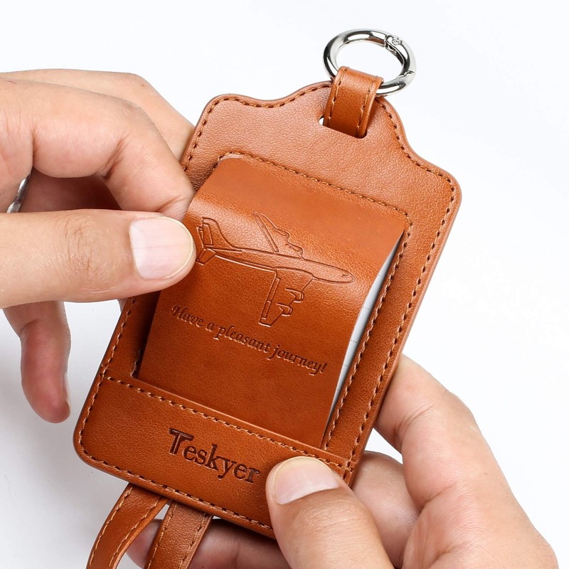 Teskyer Luggage Tags for Suitcases Business Trip Tags Number Plates