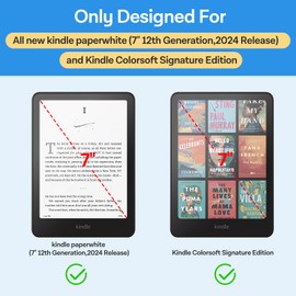 CoBak Pack of 2 Anti-Glare Matte Screen Protectors for 7 Inch Kindle Paperwhite 12th Gen 2024 & Kindle Colorsoft Signature Edition, Boox Go 7, Kobo Aura 2-9H Hardness Film