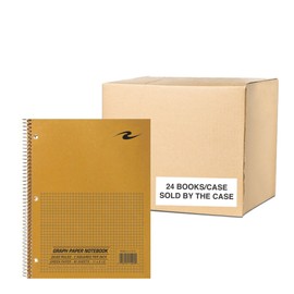Roaring Spring One Subject Lab Book, Spiral Bound, 80 Sheets, 11" x 8.5", 5x5 Graph Ruled, 15 lb Green Paper, Snag-Proof Wire, Proudly made in USA (Case of 24)