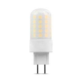 Feit Electric 50-Watt Equivalent, T4 LED Light Bulb, GY6.35 Bi-Pin Base, Dimmable, 3000k Warm White,120V for Chandeliers and Décor Light Fixtures, BP50JCD/830/LED