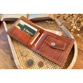 Gusti Geldbörse Leder - Joey Portemonnaie Brieftasche Geldbeutel Vintage Herren Braun Leder