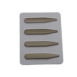 2 Pairs of Cutaway Collar Shirt Stiffeners Stays in Stainless Steel